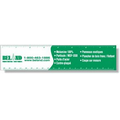 .060 White Styrene Plastic Ruler / square corners (1.875" x 8.25")